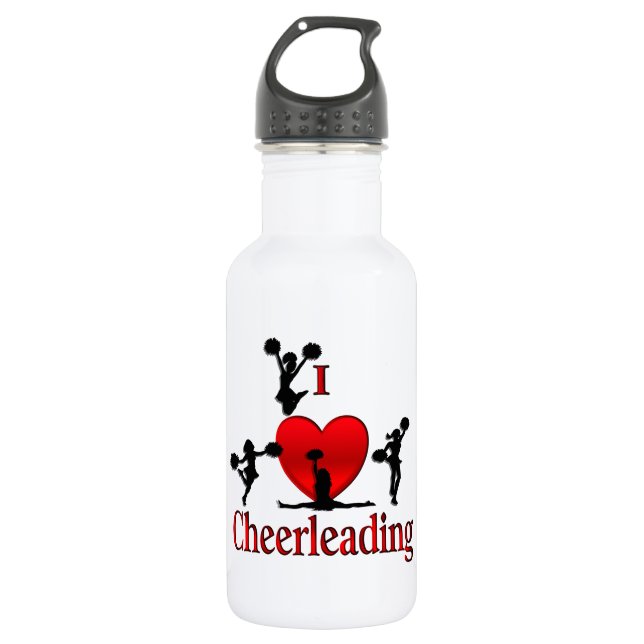 Einzigartig I Herz Cheerleader Trinkflasche (Vorderseite)