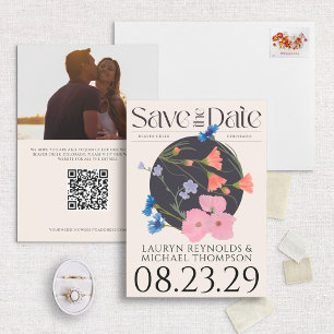 Einzigartig in Asien Inspiriert Rundflora der Wild Save The Date