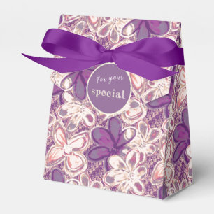 Einzigartig in Glasur/lila floral Geschenkschachtel