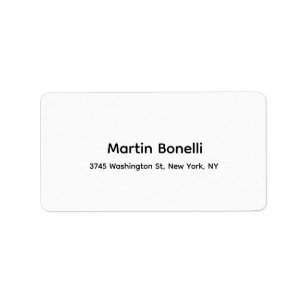 Einzigartig klassisch einfach Schwarz-weiß Adressaufkleber