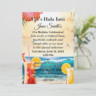 Einzigartig, lebendig, stilvoll am 21. Geburtstag Einladung