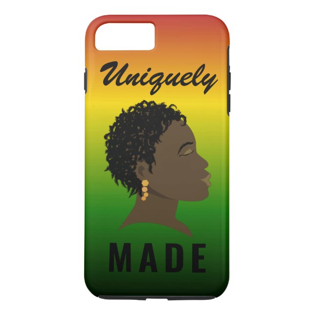 Einzigartig Made Black Women's iPhone Case (Rückseite)
