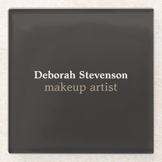 Einzigartig Moderne Graue Angewohnheit Glasuntersetzer (Vorderseite)