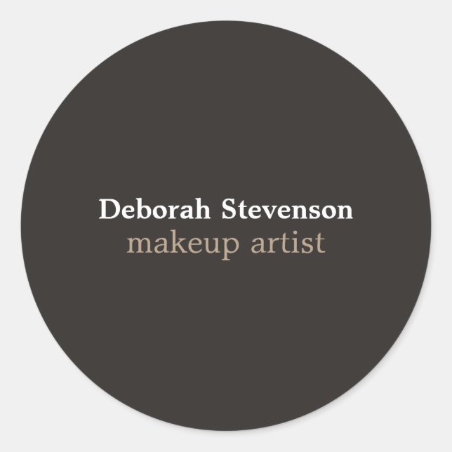 Einzigartig Moderne Graue Angewohnheit Runder Aufkleber (Vorderseite)