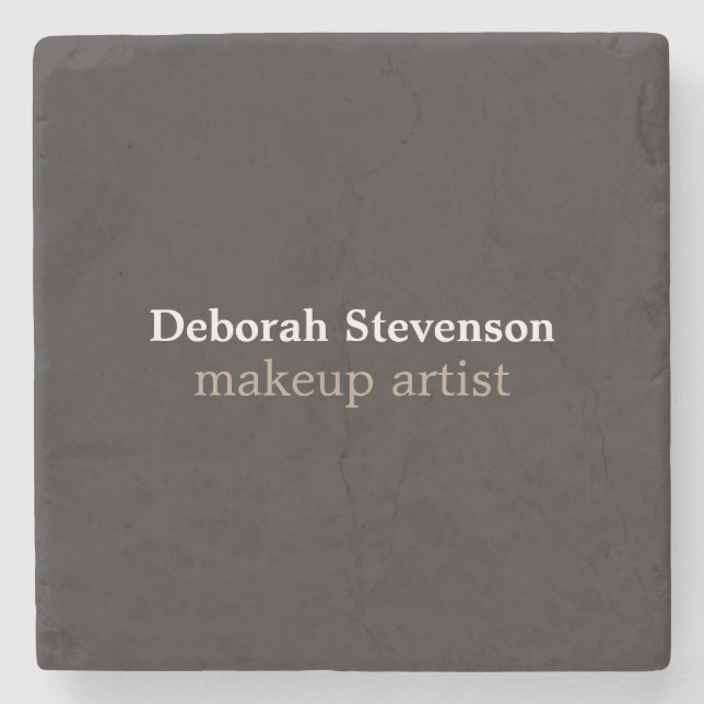 Einzigartig Moderne Graue Angewohnheit Steinuntersetzer (Vorderseite)