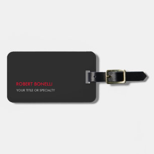 Einzigartig Modernes Grau Rot Stilvoll Gepäckanhänger