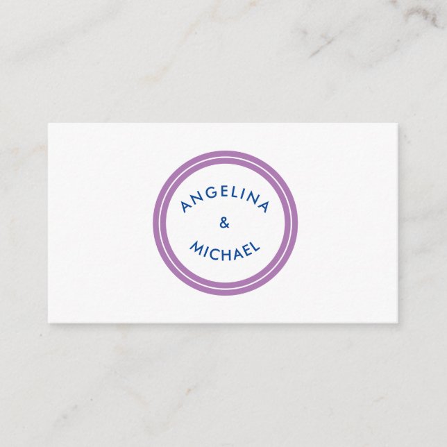 Einzigartig Modernes Minimalistisches Schlicht Begleitkarte (Vorderseite)