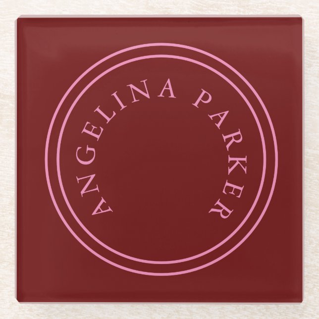 Einzigartig Modernes Minimalistisches Schlicht Glasuntersetzer (Vorderseite)