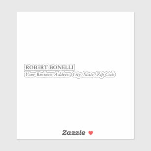 Einzigartig Modernes Platinum Gray Stilvoll Minima Aufkleber