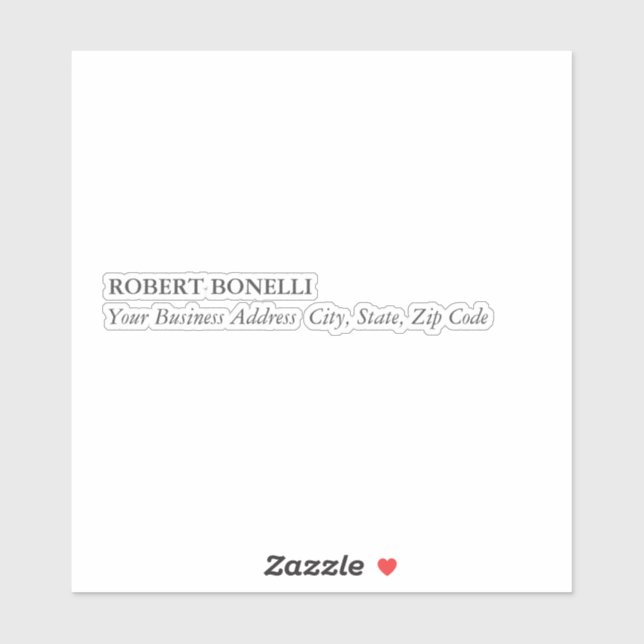 Einzigartig Modernes Platinum Gray Stilvoll Minima Aufkleber (Blatt)