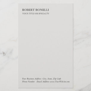 Einzigartig Modernes Platinum Gray Stilvoll Minima Briefpapier