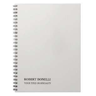 Einzigartig Modernes Platinum Gray Stilvoll Minima Notizblock