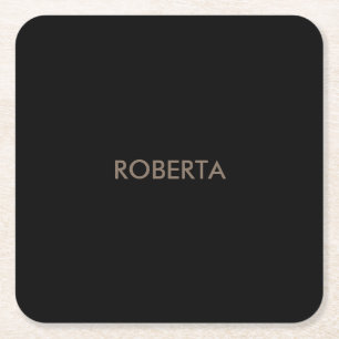 Einzigartig Modernes Schwarzes Grau - Eigenname hi Rechteckiger Pappuntersetzer