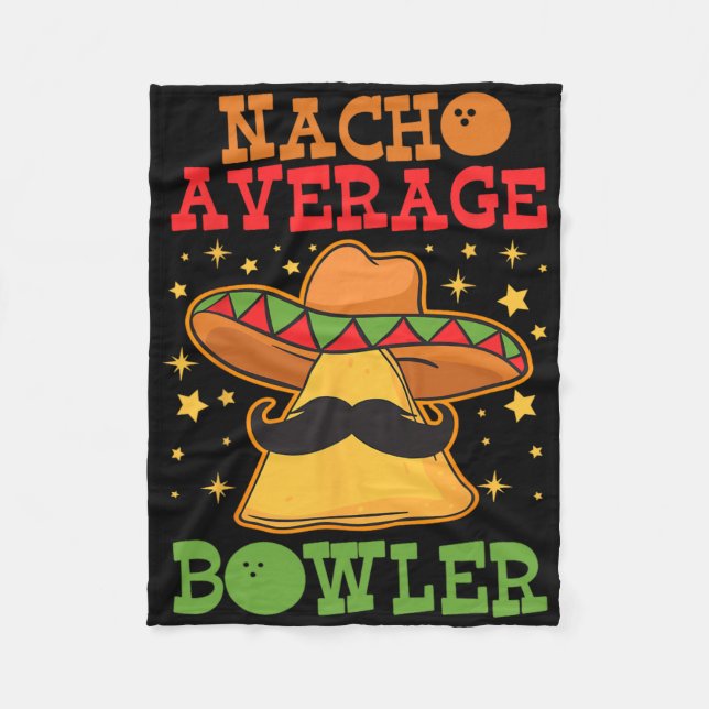 Einzigartig Nacho Average Bowler Zehn Button Bowle Fleecedecke (Vorderseite)