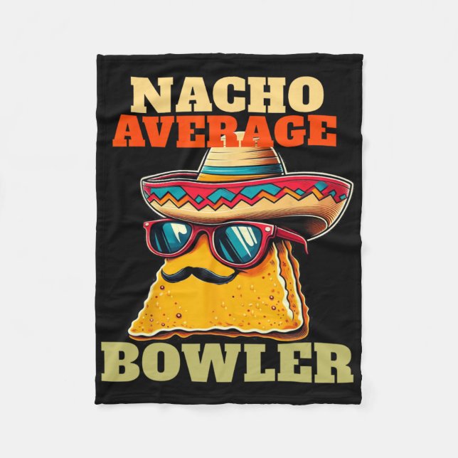 Einzigartig Nacho Average Bowler Zehn Button Bowle Fleecedecke (Vorderseite)