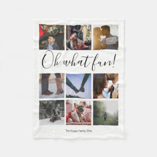 Einzigartig Personalisiert Oh, was Spaß Fleecedecke