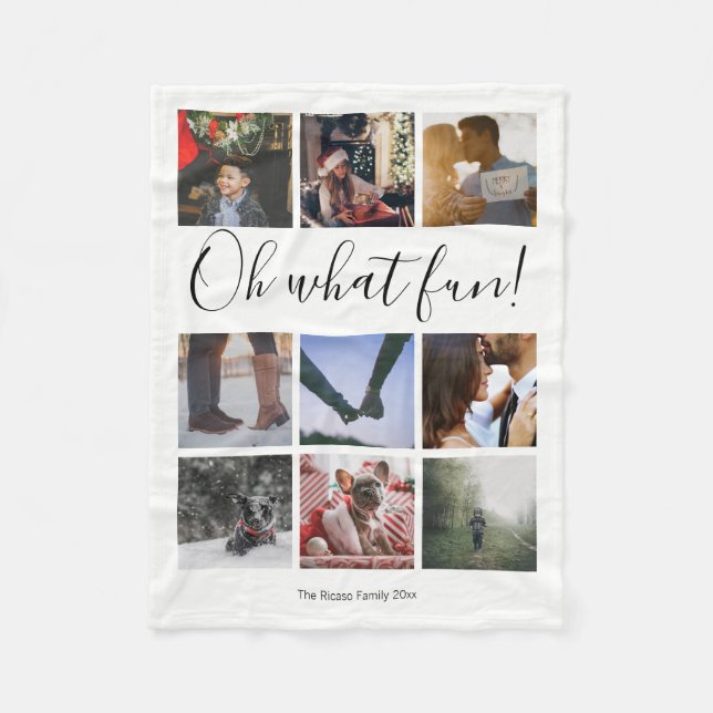 Einzigartig Personalisiert Oh, was Spaß Fleecedecke (Vorderseite)