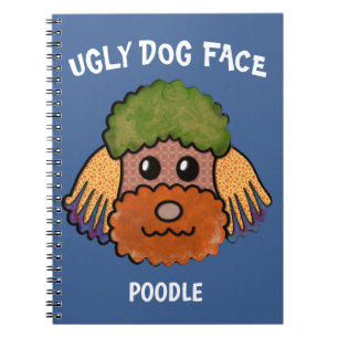 Einzigartig Poodle hässliches Hundegesicht-Noteboo Notizblock