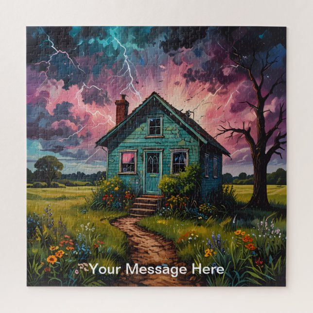 Einzigartig psychedelisch und lustig personalisier puzzle (Vertikal)