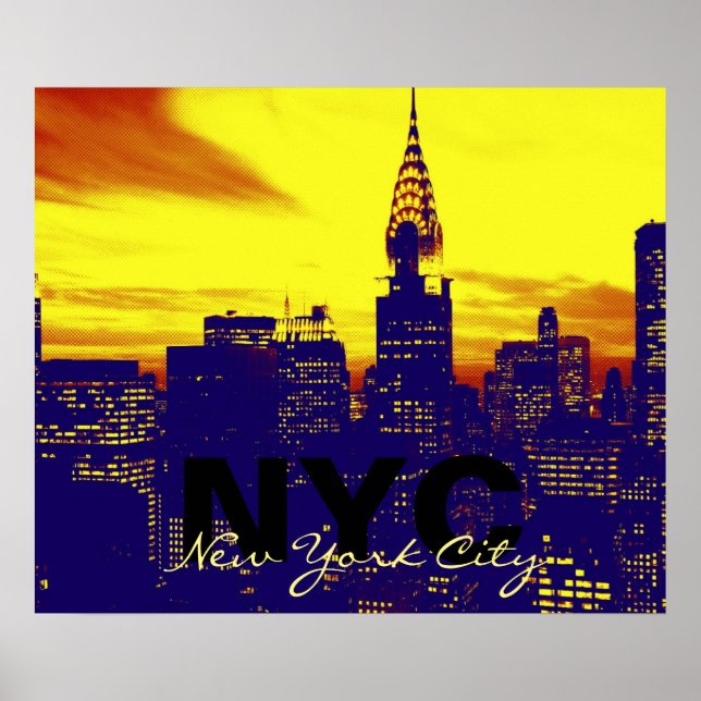 Einzigartig Retro New York City Poster (Vorne)