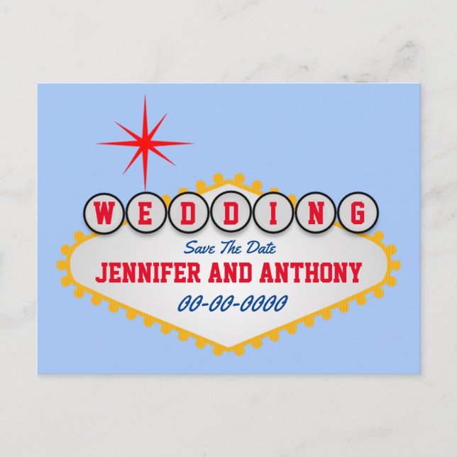 Einzigartig Save the Date Feiertagspostkarte (Vorderseite)