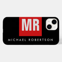 Einzigartig Schwarz-Monogramm