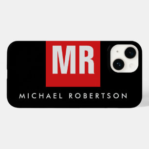 Einzigartig Schwarz-Monogramm Case-Mate iPhone 14 Hülle