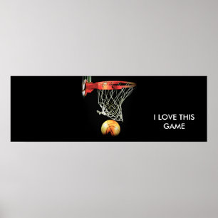 Einzigartig Stilvolles Panorama Basketball Poster