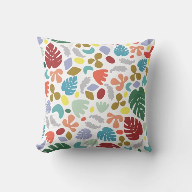 Einzigartig Urban Trendy Orange Red Green Kissen (Vorderseite)