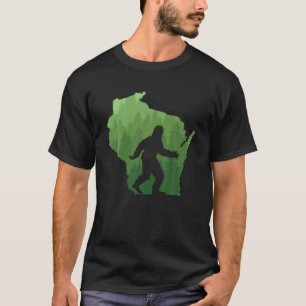 Einzigartig Wisconsin Bigfoot Hunter Geschenk Sasq T-Shirt