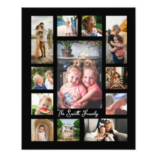 Einzigartige 12-Foto-Collage Minimalistischer Einf Fotodruck