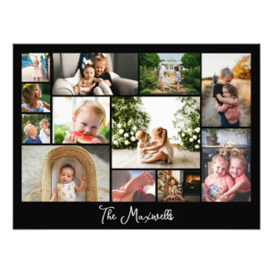 Einzigartige 12-Foto-Collage Minimalistischer Einf Fotodruck