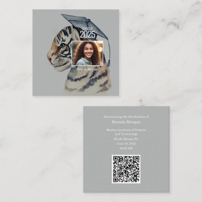 Einzigartige Abschluss-Ankündigungskarte Begleitkarte (Vorne/Hinten)