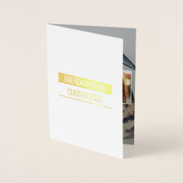 Einzigartige Abschluss-Ankündigungskarte Folienkarte