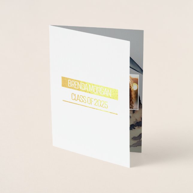 Einzigartige Abschluss-Ankündigungskarte Folienkarte (Vorderseite)