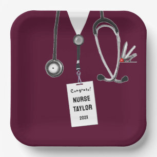 Einzigartige Abschluss-Papierplatten für Krankensc Pappteller