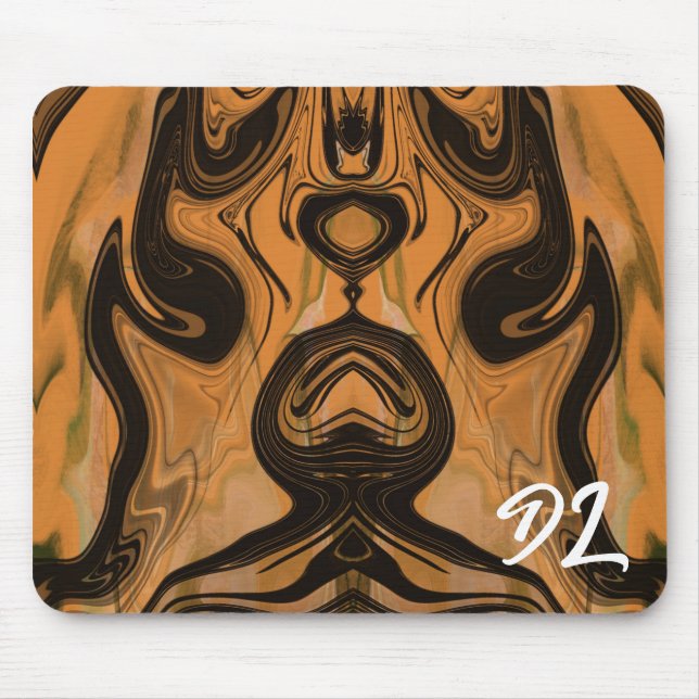 Einzigartige Abstrakt-braune Marmorflüssige Mousep Mousepad (Vorne)