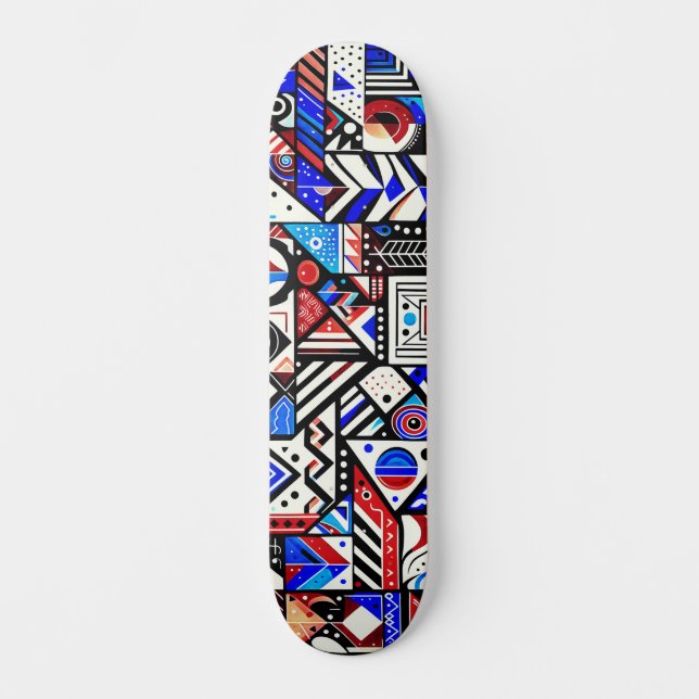 Einzigartige Abstrakte Stadtstraße Art Wide Skateb Skateboard (Vorderseite)