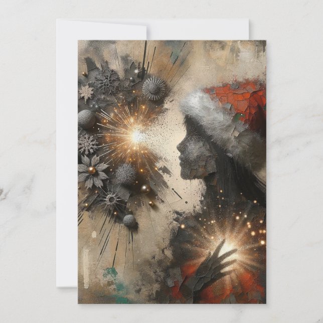 Einzigartige Abstrakte Weihnachtskarten Feiertagskarte (Vorderseite)