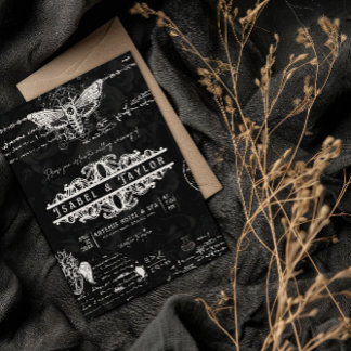 Einzigartige Alchemy Gothic Hochzeitseinladung Einladung