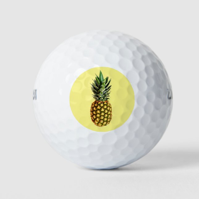 Einzigartige Ananas-Print-Golf-Set Geschenk-Idee Golfball (Vorderseite)