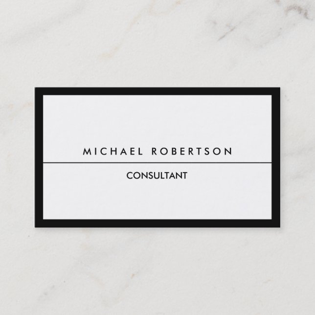 Einzigartige andere Schwarz-weiße Sauberkeit Visitenkarte (Vorderseite)