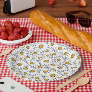 Einzigartige Angesagte Sommerdämmerung Blumenmuste Pappteller