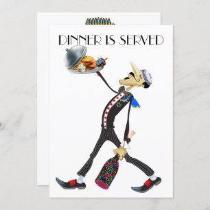 Einzigartige Ansammlung-Kellner-Serie - Einladung