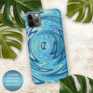 Einzigartige Aqua Türkis Blau Violett Sommer Wirbe iPhone 16 Pro Max Hülle