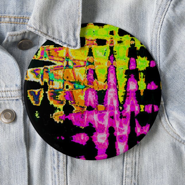 Einzigartige Aquarellkunst: Lila, schwarz und Limo Button (Beispiel)