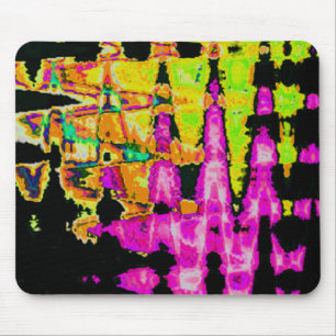 Einzigartige Aquarellkunst: Lila, schwarz und Limo Mousepad