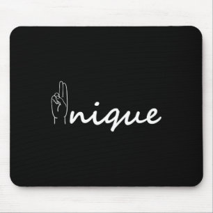 Einzigartige ASL-Alphabet Amerikanische Gebärdensp Mousepad