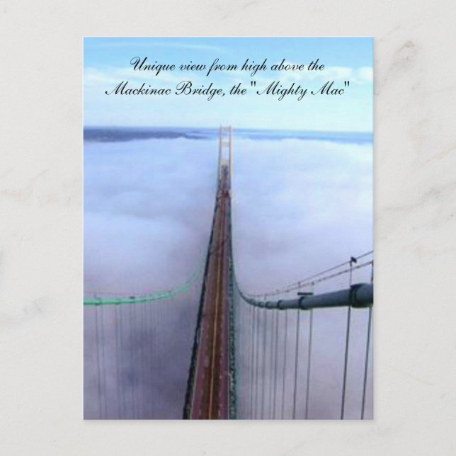 Einzigartige Aussicht von oben über der Mackinac-B Postkarte (Vorderseite)