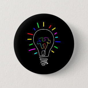 Einzigartige Autismus-Bewusstseins-Illustration fü Button